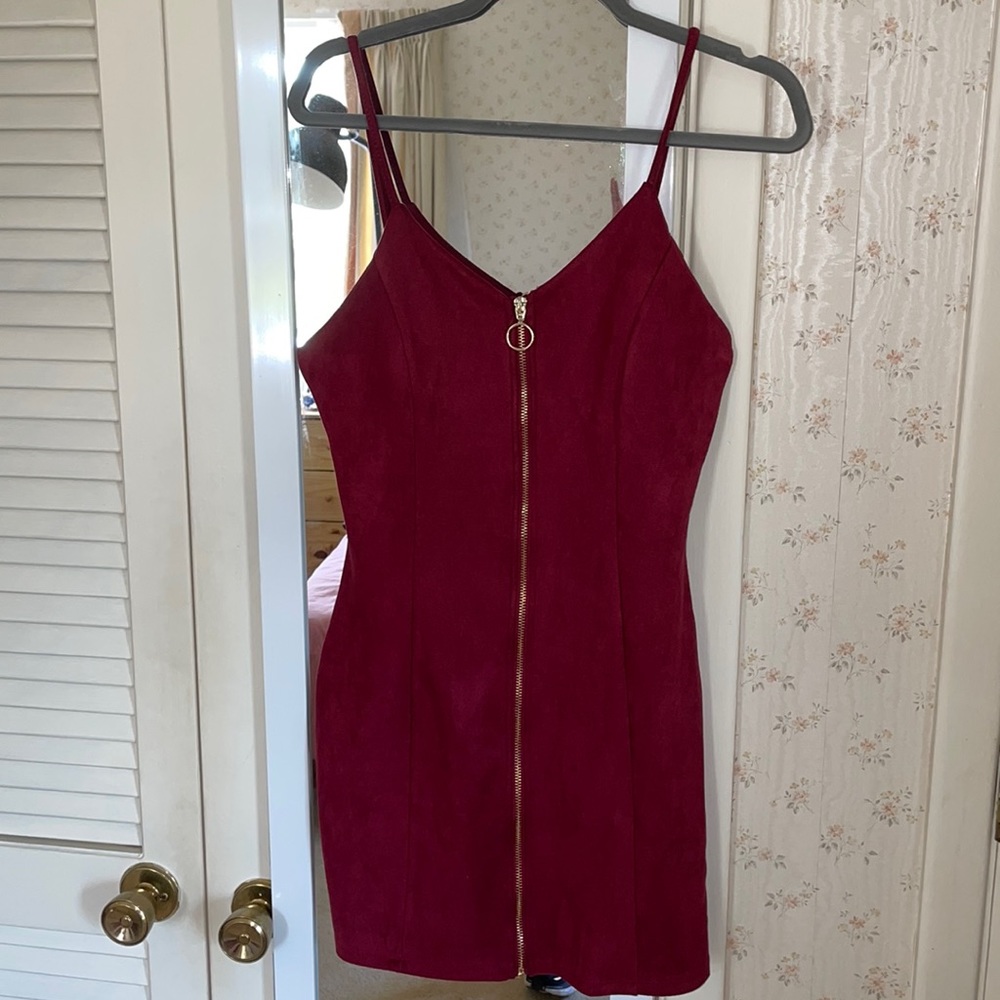 Red mini dress